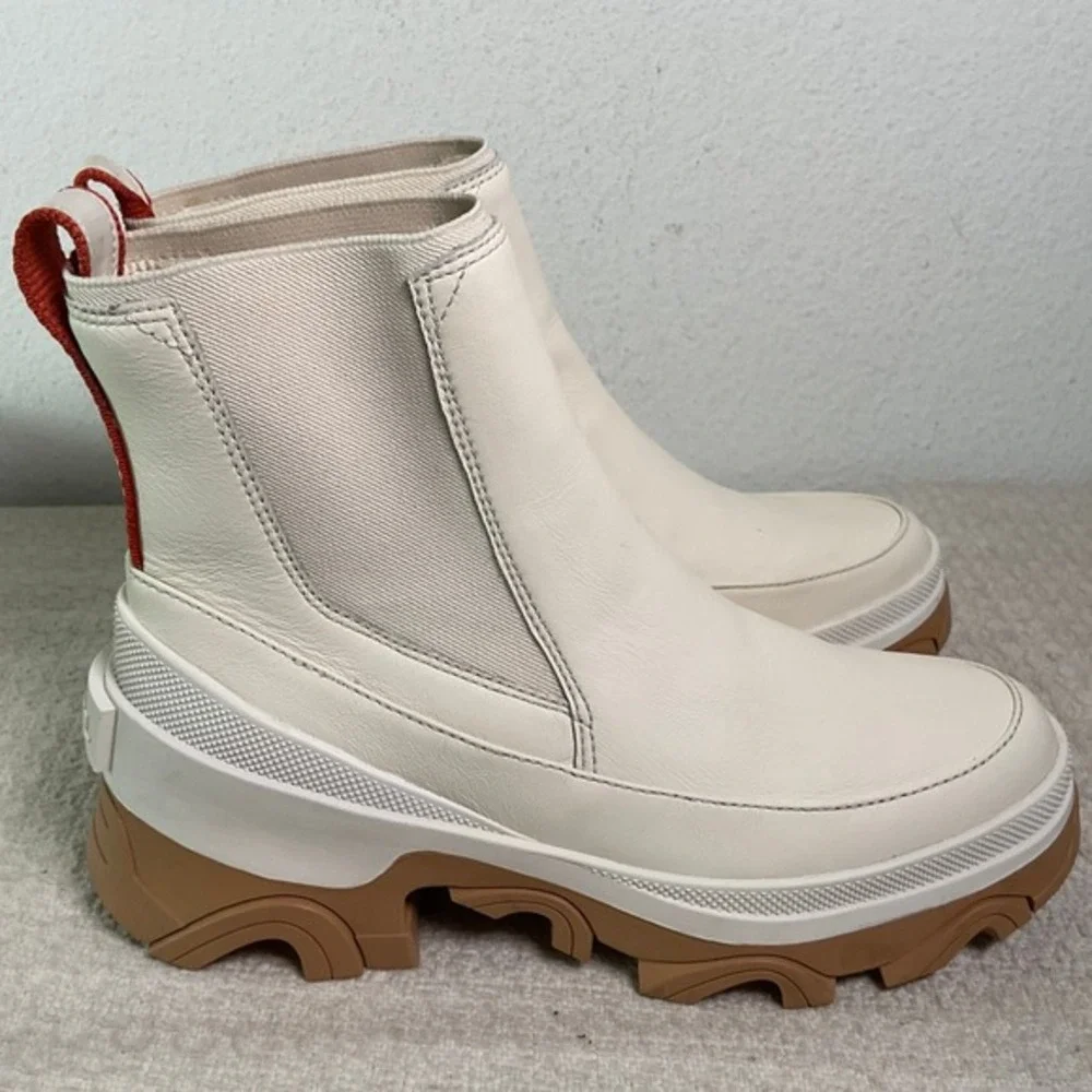 Sorel Brex Chelsea‎ Waterproof Boots Sea Salt Gum NL4303-120 Womens 6.5